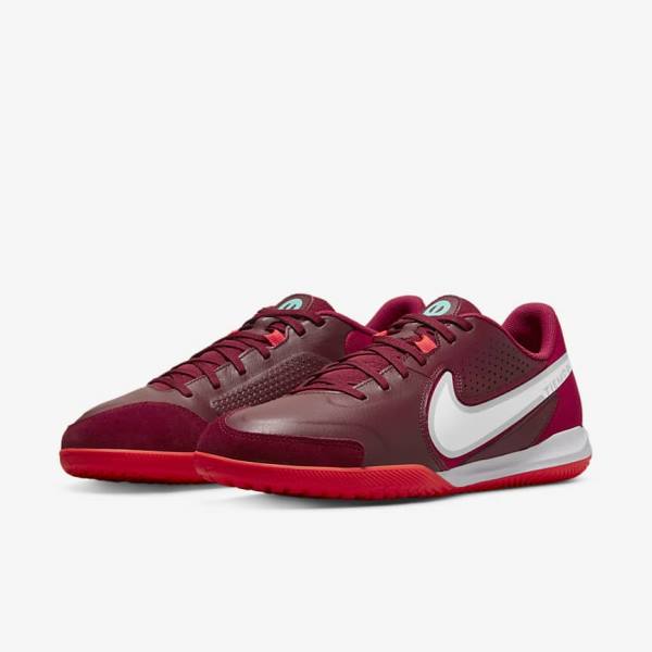 παπουτσια ποδοσφαιρου Nike Tiempo Legend 9 Academy IC Indoor-Court ανδρικα κοκκινα ανοιχτο κοκκινα ασπρα | NK162SUM