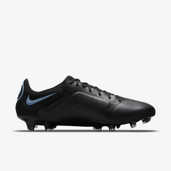 παπουτσια ποδοσφαιρου Nike Tiempo Legend 9 Elite FG Firm-Ground ανδρικα μαυρα γκρι | NK179WCN