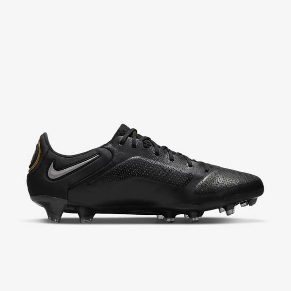 παπουτσια ποδοσφαιρου Nike Tiempo Legend 9 Elite FG Firm-Ground γυναικεια μαυρα σκούρο γκρι μεταλλικός χρυσο χρωμα μεταλλικός σκούρο γκρι | NK209IFN