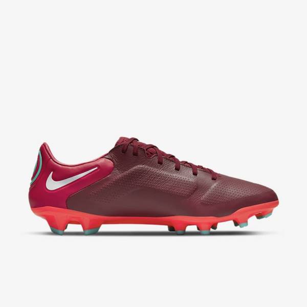 παπουτσια ποδοσφαιρου Nike Tiempo Legend 9 Pro FG Firm-Ground γυναικεια κοκκινα ασπρα | NK531VKI