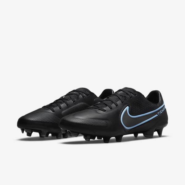 παπουτσια ποδοσφαιρου Nike Tiempo Legend 9 Pro FG Firm-Ground γυναικεια μαυρα γκρι | NK627CBS