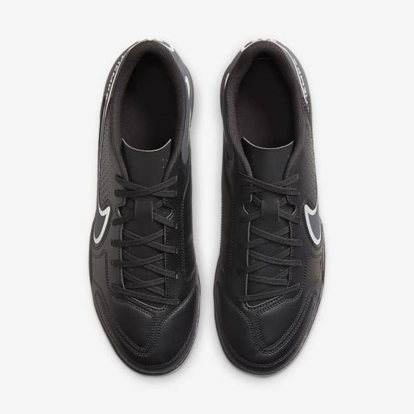 παπουτσια ποδοσφαιρου Nike Tiempo Legend 9 Club TF Turf ανδρικα μαυρα σκούρο γκρι | NK724FMS