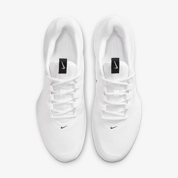 παπουτσια τενις Nike NikeCourt Air Max Volley Hard Court ανδρικα ασπρα μαυρα | NK348RVI