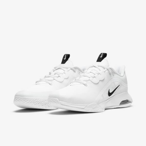 παπουτσια τενις Nike NikeCourt Air Max Volley Hard Court ανδρικα ασπρα μαυρα | NK348RVI