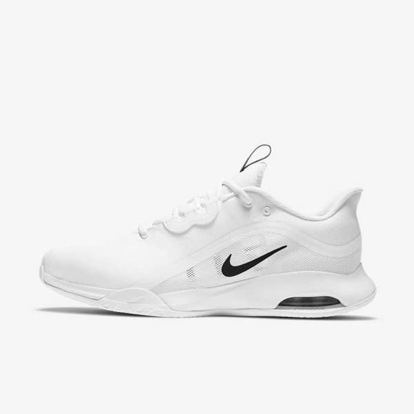 παπουτσια τενις Nike NikeCourt Air Max Volley Hard Court ανδρικα ασπρα μαυρα | NK348RVI