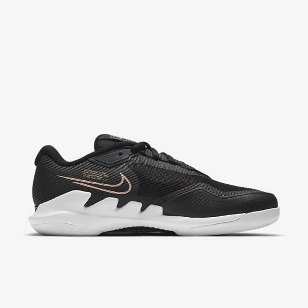 παπουτσια τενις Nike NikeCourt Air Zoom Vapor Pro Hard-Court γυναικεια μαυρα ασπρα μεταλλικός κοκκινα καφε | NK138SOP