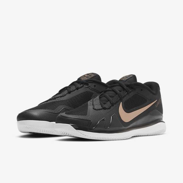 παπουτσια τενις Nike NikeCourt Air Zoom Vapor Pro Hard-Court γυναικεια μαυρα ασπρα μεταλλικός κοκκινα καφε | NK138SOP