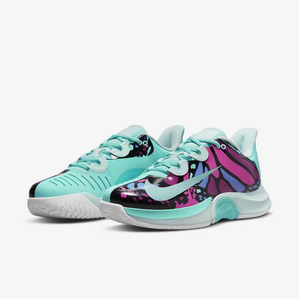 παπουτσια τενις Nike NikeCourt Air Zoom GP Turbo Naomi Osaka γυναικεια τυρκουάζ μαυρα φουξια τυρκουάζ | NK241GBZ