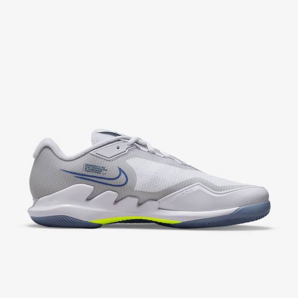 παπουτσια τενις Nike NikeCourt Air Zoom Vapor Pro Hard-Court ανδρικα ασπρα γκρι σκουρο μπλε | NK312ZQN