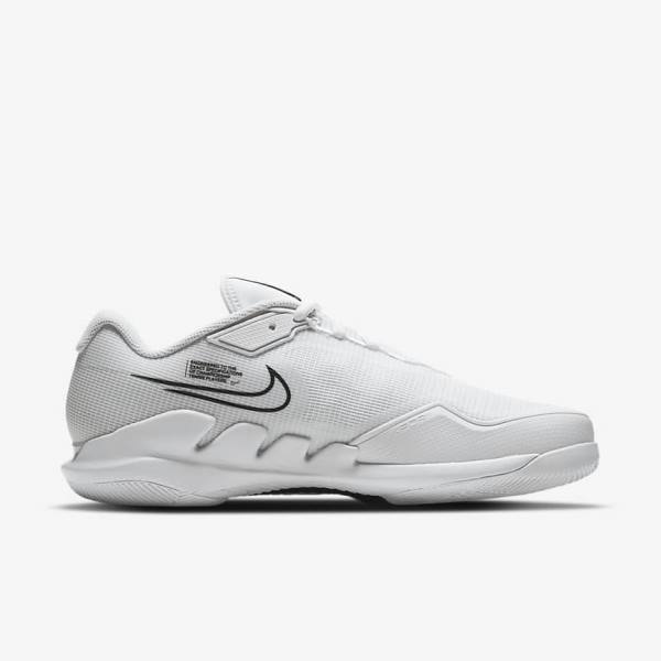 παπουτσια τενις Nike NikeCourt Air Zoom Vapor Pro Hard-Court ανδρικα ασπρα μαυρα | NK394DNU