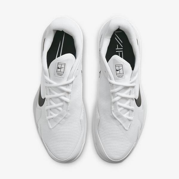 παπουτσια τενις Nike NikeCourt Air Zoom Vapor Pro Hard-Court ανδρικα ασπρα μαυρα | NK394DNU