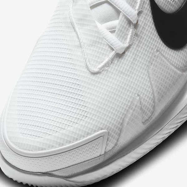 παπουτσια τενις Nike NikeCourt Air Zoom Vapor Pro Hard-Court ανδρικα ασπρα μαυρα | NK394DNU