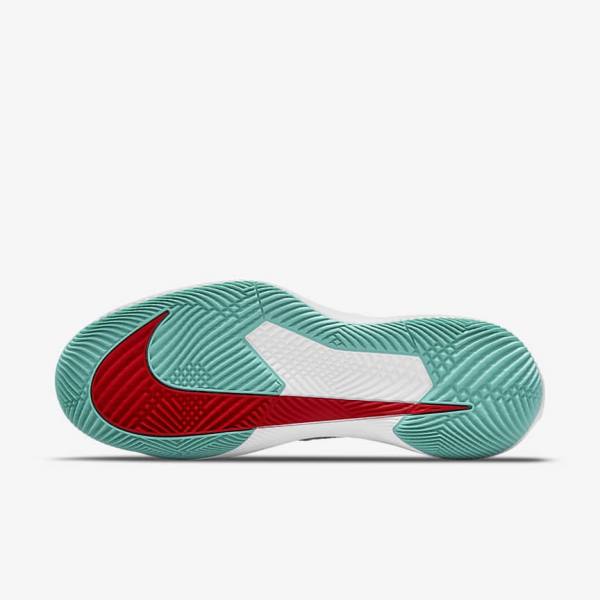 παπουτσια τενις Nike NikeCourt Air Zoom Vapor Pro Hard-Court γυναικεια ασπρα κοκκινα μπορντο τυρκουάζ | NK510TFA