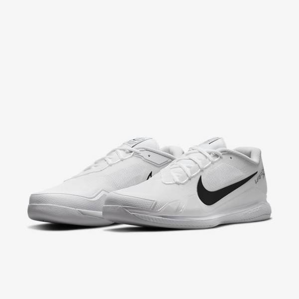 παπουτσια τενις Nike NikeCourt Air Zoom Vapor Pro Carpet ανδρικα ασπρα μαυρα | NK584BIC