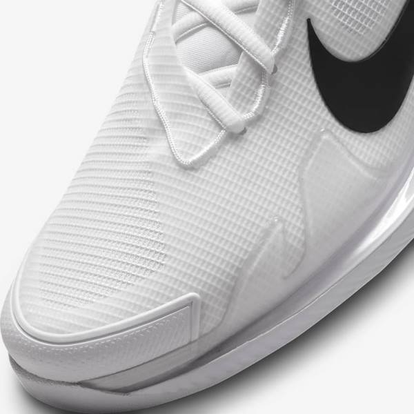 παπουτσια τενις Nike NikeCourt Air Zoom Vapor Pro Carpet ανδρικα ασπρα μαυρα | NK584BIC