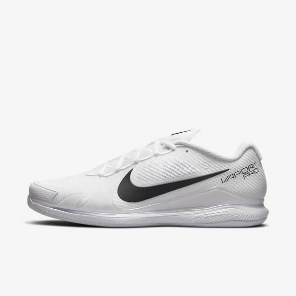 παπουτσια τενις Nike NikeCourt Air Zoom Vapor Pro Carpet ανδρικα ασπρα μαυρα | NK584BIC