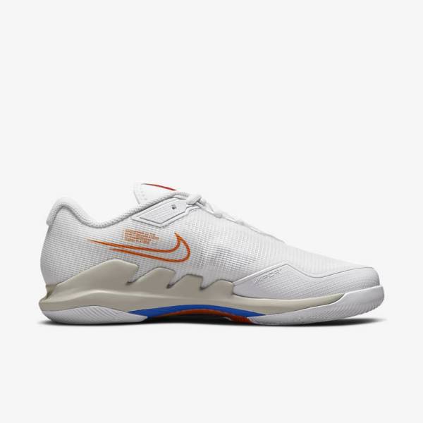 παπουτσια τενις Nike NikeCourt Air Zoom Vapor Pro Hard-Court γυναικεια ασπρα ανοιχτο Μπεζ μπλε | NK657OCL