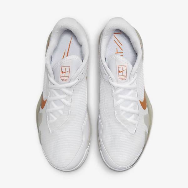 παπουτσια τενις Nike NikeCourt Air Zoom Vapor Pro Hard-Court γυναικεια ασπρα ανοιχτο Μπεζ μπλε | NK657OCL