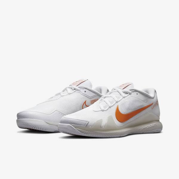 παπουτσια τενις Nike NikeCourt Air Zoom Vapor Pro Hard-Court γυναικεια ασπρα ανοιχτο Μπεζ μπλε | NK657OCL