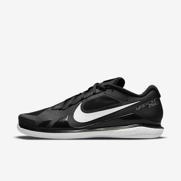 παπουτσια τενις Nike NikeCourt Air Zoom Vapor Pro Carpet ανδρικα μαυρα ασπρα | NK768PSE