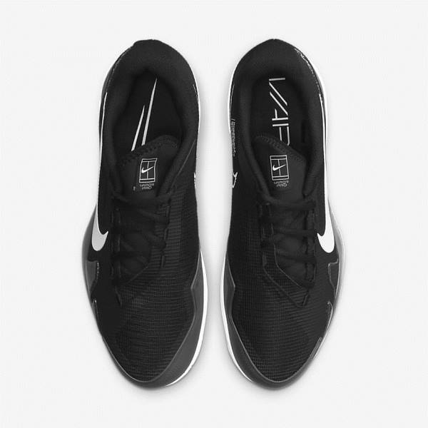 παπουτσια τενις Nike NikeCourt Air Zoom Vapor Pro Clay Court ανδρικα μαυρα ασπρα | NK792MCF