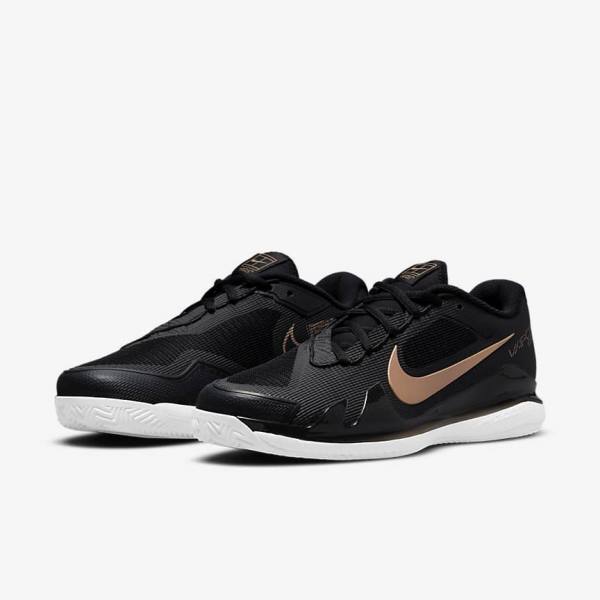 παπουτσια τενις Nike NikeCourt Air Zoom Vapor Pro Clay Court γυναικεια μαυρα ασπρα μεταλλικός κοκκινα καφε | NK816UTK