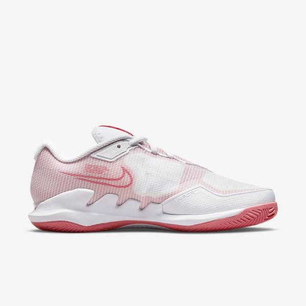 παπουτσια τενις Nike NikeCourt Air Zoom Vapor Pro Clay Court γυναικεια ασπρα ροζ ανοιχτο μπλε | NK918LCR