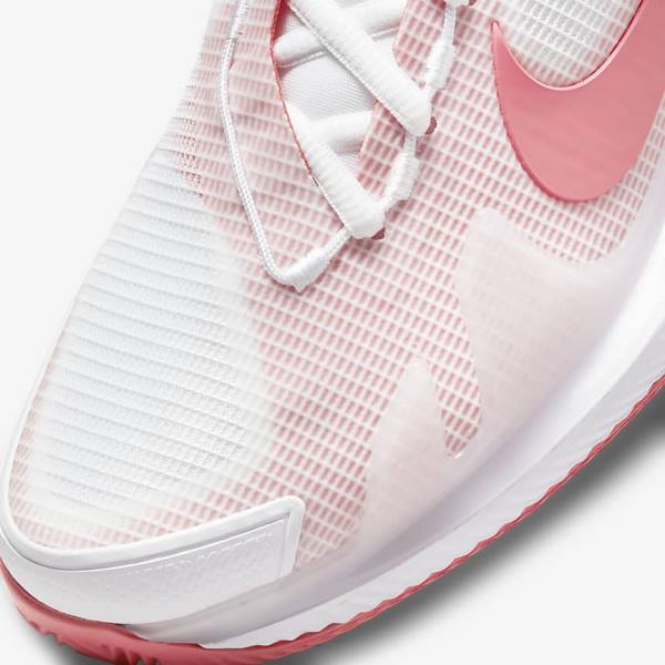 παπουτσια τενις Nike NikeCourt Air Zoom Vapor Pro Clay Court γυναικεια ασπρα ροζ ανοιχτο μπλε | NK918LCR