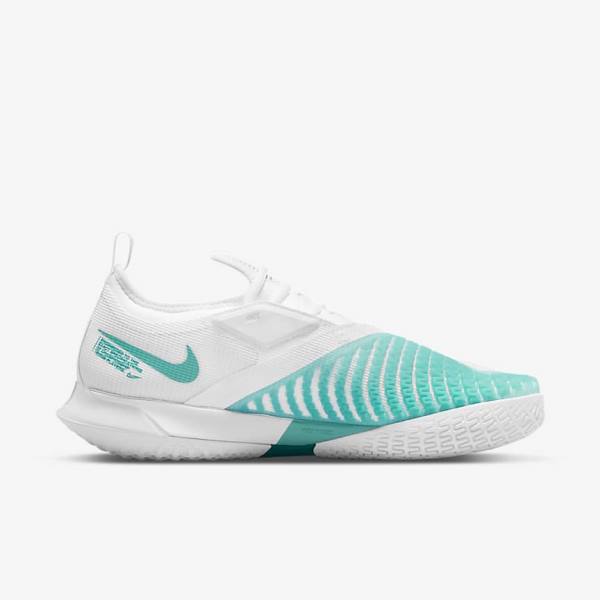 παπουτσια τενις Nike NikeCourt React Vapor NXT Hard-Court ανδρικα ασπρα κοκκινα μπορντο τυρκουάζ | NK108JYH