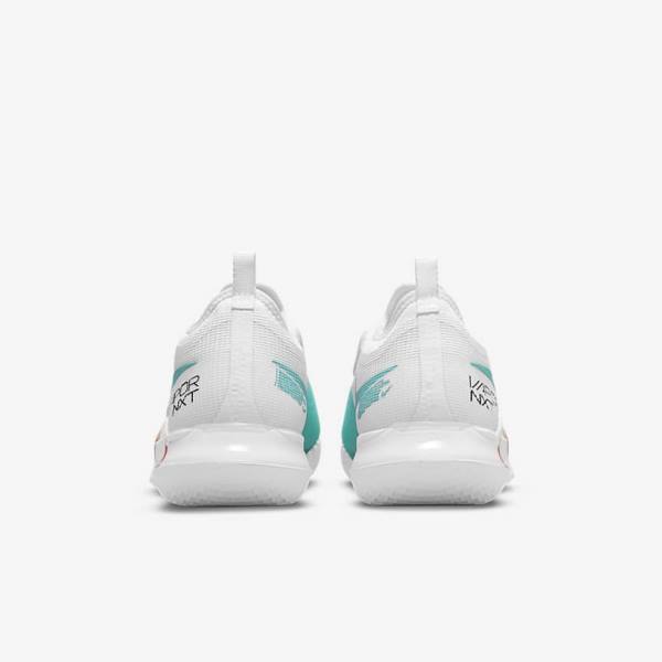 παπουτσια τενις Nike NikeCourt React Vapor NXT Hard-Court ανδρικα ασπρα κοκκινα μπορντο τυρκουάζ | NK108JYH