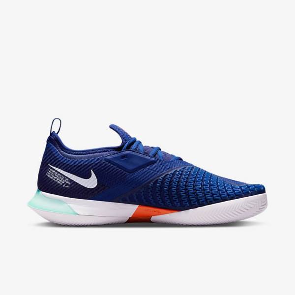 παπουτσια τενις Nike NikeCourt React Vapor NXT Clay Court ανδρικα μπλε ρουά μπλε τυρκουάζ πορτοκαλι ασπρα | NK409OPX