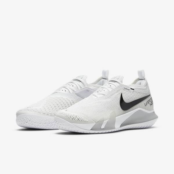 παπουτσια τενις Nike NikeCourt React Vapor NXT Hard-Court ανδρικα ασπρα γκρι μαυρα | NK614OPT