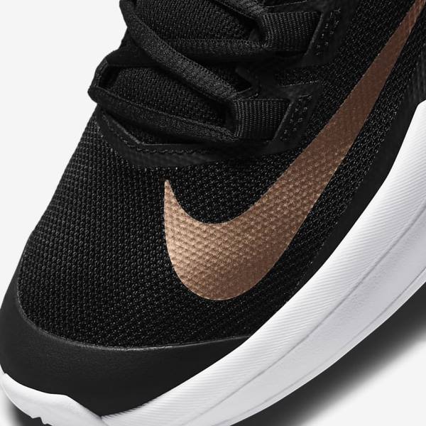 παπουτσια τενις Nike NikeCourt Vapor Lite Clay-Court γυναικεια μαυρα ασπρα μεταλλικός κοκκινα καφε | NK142ULF