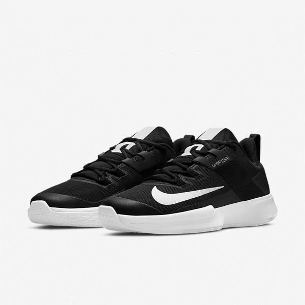 παπουτσια τενις Nike NikeCourt Vapor Lite Hard Court ανδρικα μαυρα ασπρα | NK163HXI