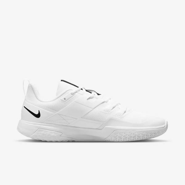 παπουτσια τενις Nike NikeCourt Vapor Lite Hard Court ανδρικα ασπρα μαυρα | NK710QEK