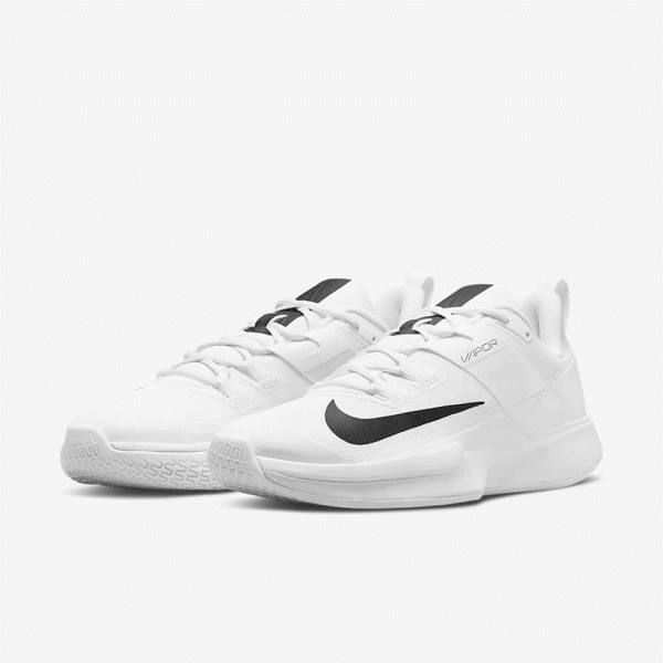 παπουτσια τενις Nike NikeCourt Vapor Lite Hard Court ανδρικα ασπρα μαυρα | NK710QEK