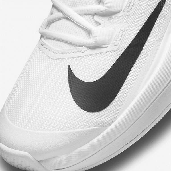 παπουτσια τενις Nike NikeCourt Vapor Lite Hard Court ανδρικα ασπρα μαυρα | NK710QEK