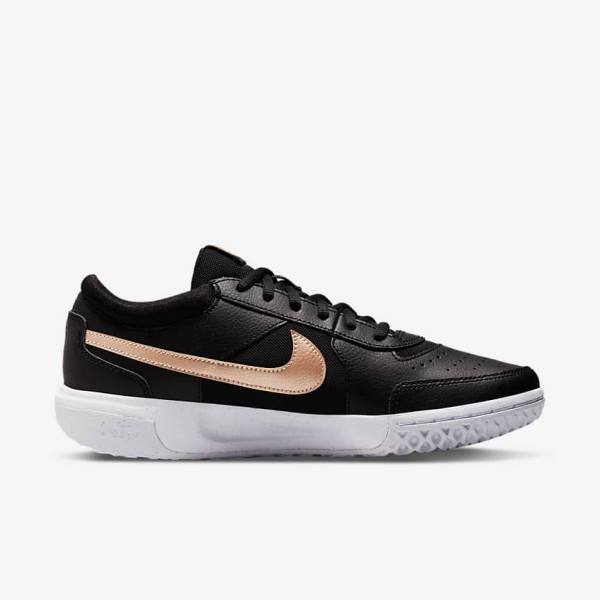 παπουτσια τενις Nike NikeCourt Zoom Lite 3 γυναικεια μαυρα ασπρα μεταλλικός κοκκινα καφε | NK485TDL