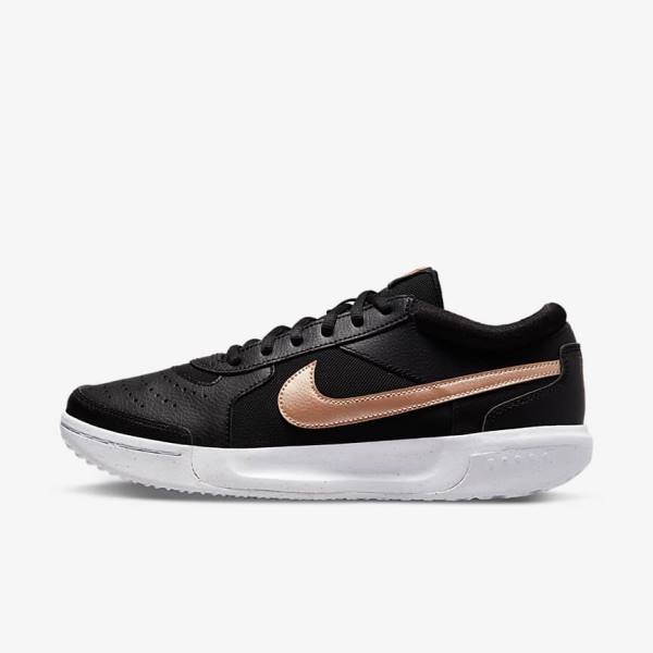 παπουτσια τενις Nike NikeCourt Zoom Lite 3 γυναικεια μαυρα ασπρα μεταλλικός κοκκινα καφε | NK485TDL