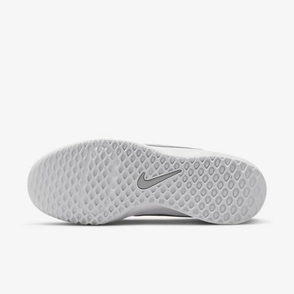 παπουτσια τενις Nike NikeCourt Zoom Lite 3 γυναικεια ασπρα μεταλλικός ασημι | NK863RVQ