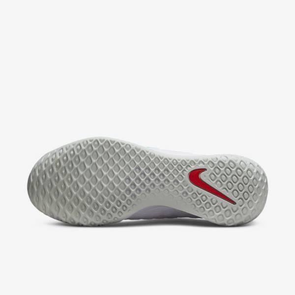 παπουτσια τενις Nike NikeCourt Zoom NXT Hard Court γυναικεια ασπρα ανοιχτο ασημι κοκκινα τυρκουάζ | NK391IYN