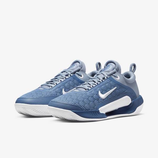 παπουτσια τενις Nike NikeCourt Zoom NXT Clay Court ανδρικα σκουρο μπλε ασπρα | NK576EUF