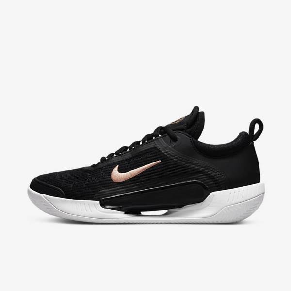 παπουτσια τενις Nike NikeCourt Zoom NXT Clay Court γυναικεια μαυρα ασπρα σκούρο γκρι μεταλλικός κοκκινα καφε | NK634TZW