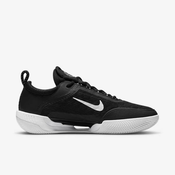 παπουτσια τενις Nike NikeCourt Zoom NXT Clay Court ανδρικα μαυρα ασπρα | NK750JSL