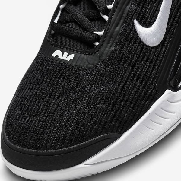 παπουτσια τενις Nike NikeCourt Zoom NXT Clay Court ανδρικα μαυρα ασπρα | NK750JSL