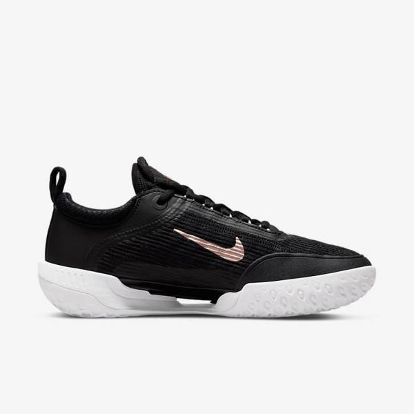 παπουτσια τενις Nike NikeCourt Zoom NXT Hard Court γυναικεια μαυρα ασπρα μεταλλικός κοκκινα καφε | NK815QWU