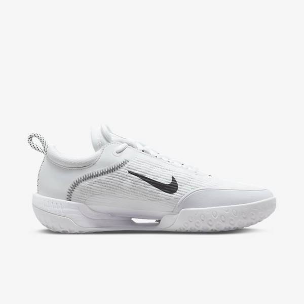 παπουτσια τενις Nike NikeCourt Zoom NXT Hard Court ανδρικα ασπρα μαυρα | NK895ZGR