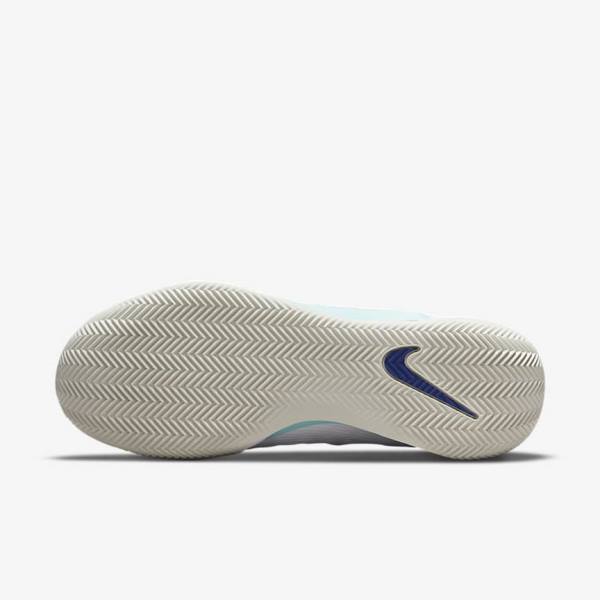 παπουτσια τενις Nike NikeCourt Zoom NXT Clay Court ανδρικα ασπρα ανοιχτο Μπεζ τυρκουάζ μπλε ρουά μπλε | NK923KUV