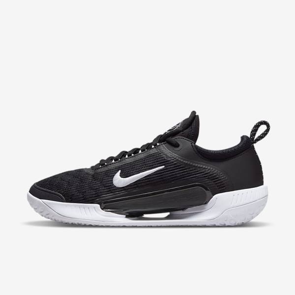 παπουτσια τενις Nike NikeCourt Zoom NXT Hard Court ανδρικα μαυρα ασπρα | NK956YDG