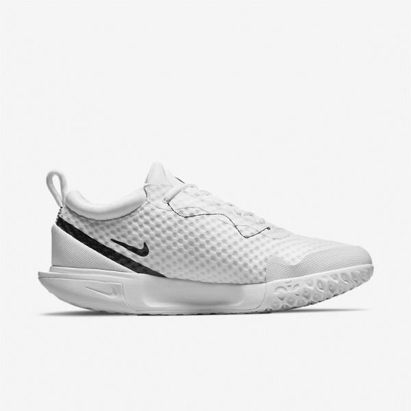 παπουτσια τενις Nike NikeCourt Zoom Pro Hard Court ανδρικα ασπρα μαυρα | NK063RZJ